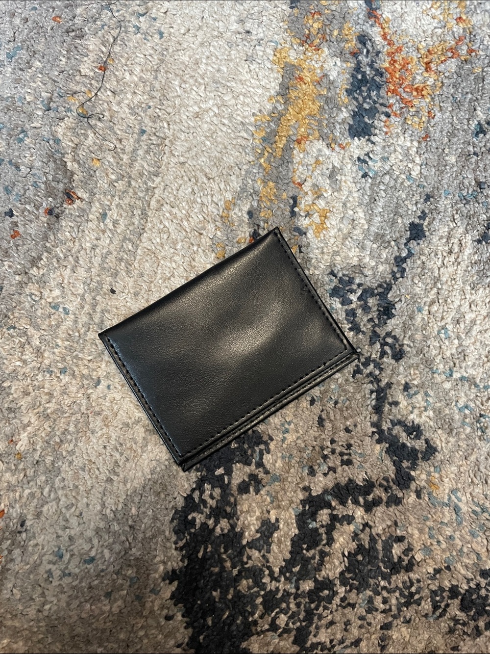 Perry Ellis Black Leather Card Wallet
